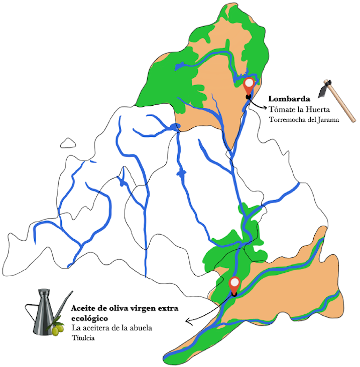 Mapa de receta de Lombarda con manzana