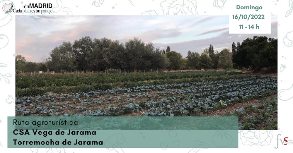 Cartel de la ruta agroturística a la CSA Vega de Jarama